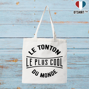 Tote bag coton recyclé le tonton le plus cool du monde