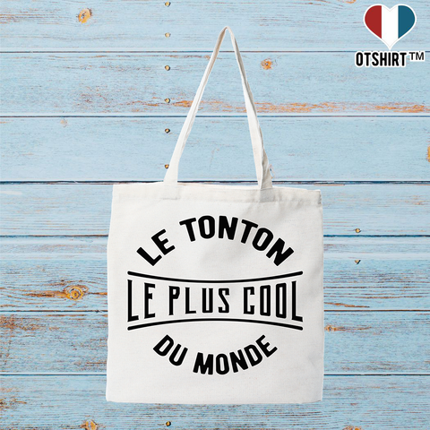 Tote bag coton recyclé le tonton le plus cool du monde