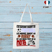 Tote bag coton recyclé les dieux font de la moto