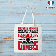 Tote bag coton recyclé les meilleurs deviennent gamers