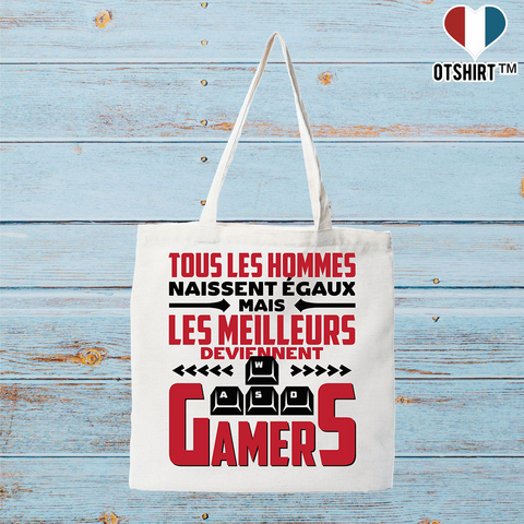 Tote bag coton recyclé les meilleurs deviennent gamers