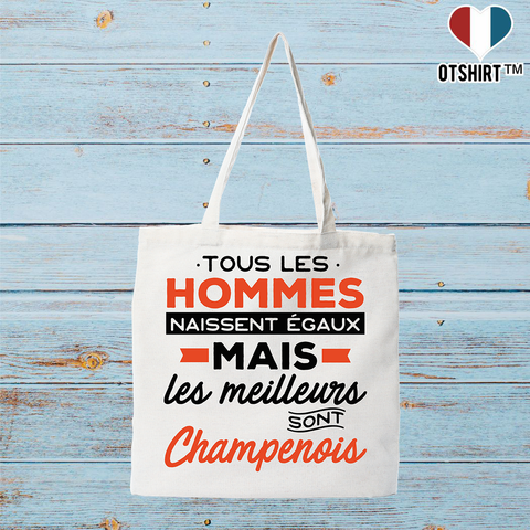 Tote bag coton recyclé les meilleurs sont champenois