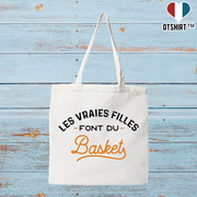 Tote bag coton recyclé les vraies font du basket