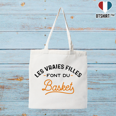 Tote bag coton recyclé les vraies font du basket