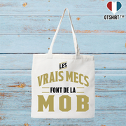 Tote bag coton recyclé les vrais mecs font de la mob