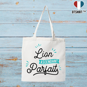 Tote bag coton recyclé lion ascendant parfait