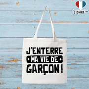 Tote bag coton recyclé ma vie de garçon