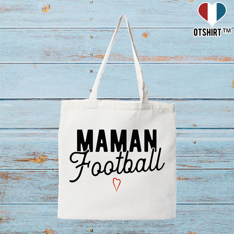 Tote bag coton recyclé maman football