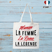 Tote bag coton recyclé maman la légende