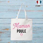 Tote bag coton recyclé maman poule