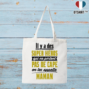 Tote bag coton recyclé maman super héro