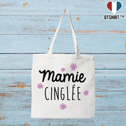 Tote bag coton recyclé mamie cinglée