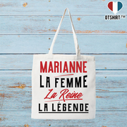 Tote bag coton recyclé marianne la femme la reine la légende