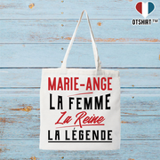 Tote bag coton recyclé marie-ange la femme la reine la légende