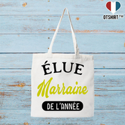 Tote bag coton recyclé marraine de l'année 2