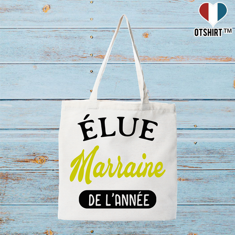 Tote bag coton recyclé marraine de l'année 2