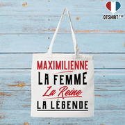 Tote bag coton recyclé maximilienne la femme la reine la légende