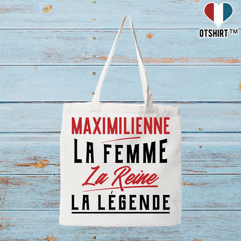 Tote bag coton recyclé maximilienne la femme la reine la légende