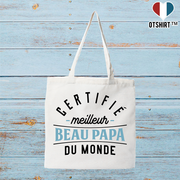 Tote bag coton recyclé meilleur beau papa
