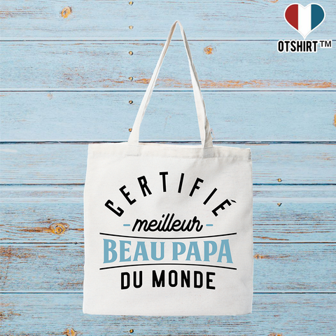 Tote bag coton recyclé meilleur beau papa