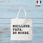 Tote bag coton recyclé meilleur papa du monde 2