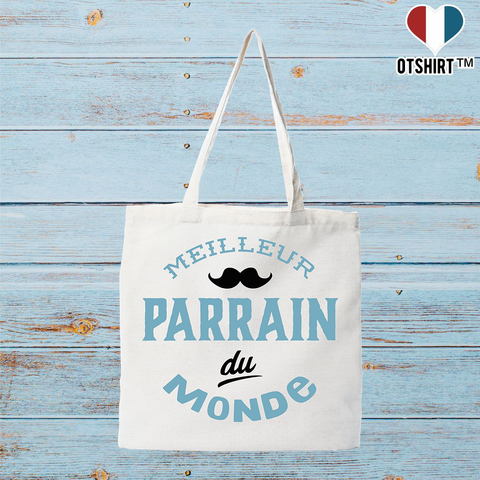 Tote bag coton recyclé meilleur parrain