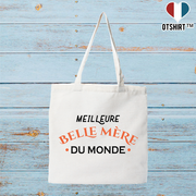 Tote bag coton recyclé meilleure belle mère du monde