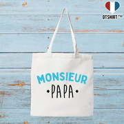 Tote bag coton recyclé monsieur papa