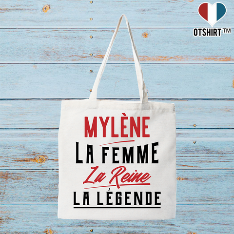 Tote bag coton recyclé mylène la femme la reine la légende