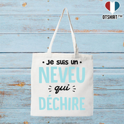 Tote bag coton recyclé neveu qui déchire