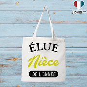 Tote bag coton recyclé nièce de l'année