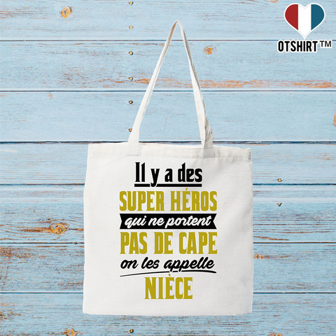 Tote bag coton recyclé nièce super héros