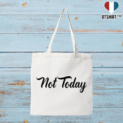 Tote bag coton recyclé not today