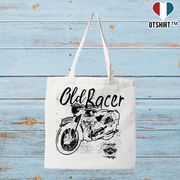 Tote bag coton recyclé old racer moto bobber
