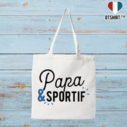 Tote bag coton recyclé papa & sportif