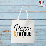 Tote bag coton recyclé papa & tatoué