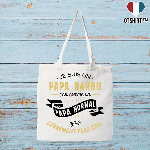 Tote bag coton recyclé papa barbu