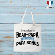 Tote bag coton recyclé papa bonus beau papa