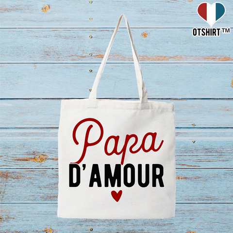 Tote bag coton recyclé papa d'amour