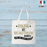 Tote bag coton recyclé papa et beau papa