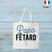 Tote bag coton recyclé papa fêtard