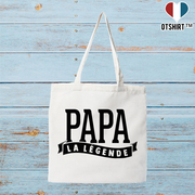 Tote bag coton recyclé papa la légende
