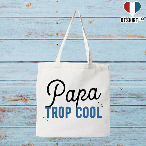 Tote bag coton recyclé papa trop cool