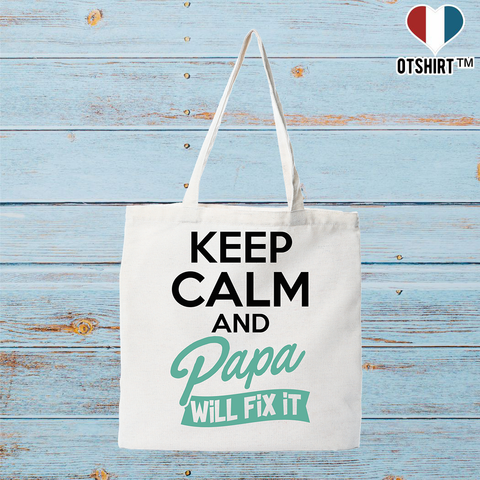Tote bag coton recyclé papa will fix it