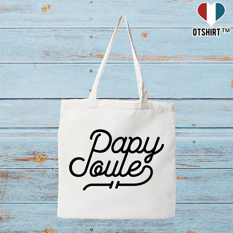 Tote bag coton recyclé papy poule