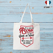 Tote bag coton recyclé pas accro à ma salle de sport