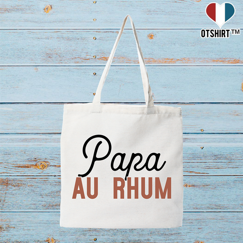 Tote bag coton recyclé pas cher papa au rhum