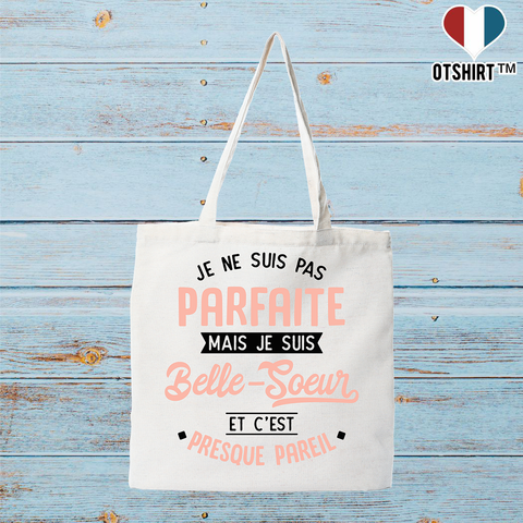 Tote bag coton recyclé pas parfaite mais belle soeur