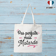 Tote bag coton recyclé pas parfaite motarde