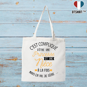 Tote bag coton recyclé princesse et nièce